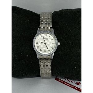 Mike 8151 Men's Silver Stainless Steel Analog Dial Quartz Genuine Watch JK22